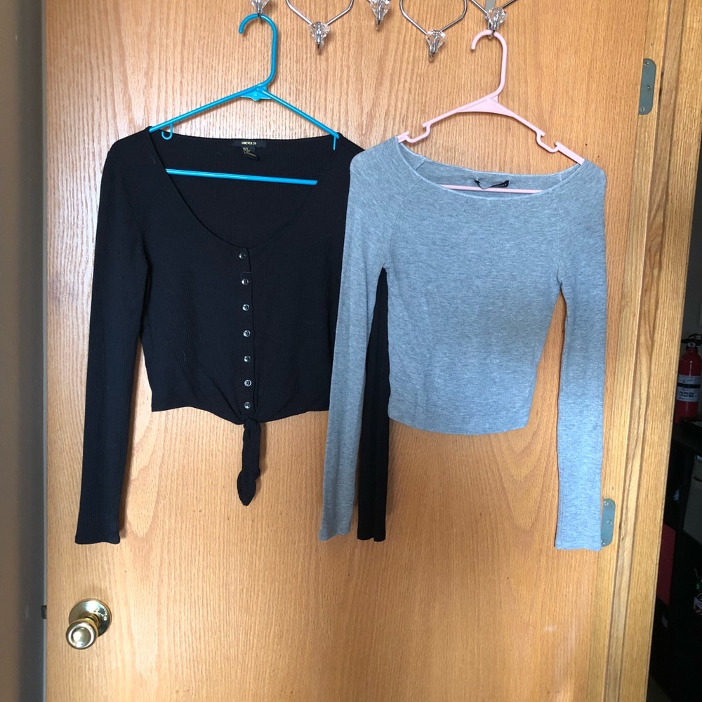 Long sleeve crop top bundle